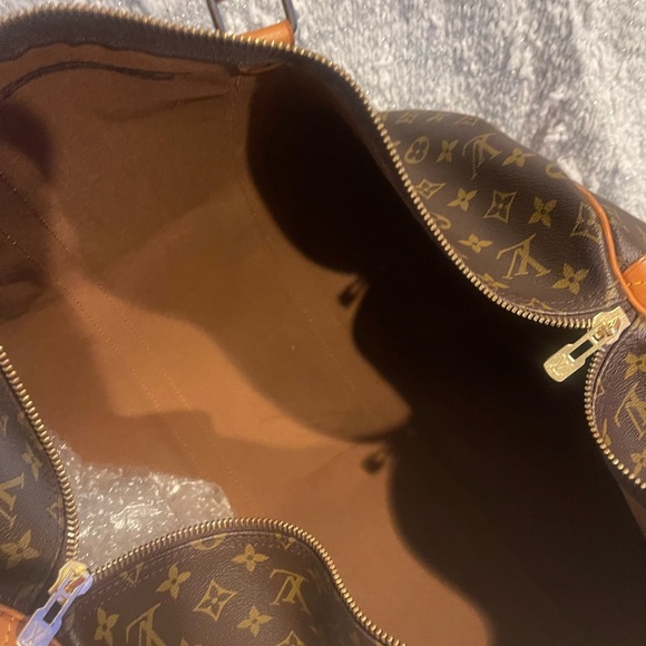 Authentic Louis Vuitton LV BOSTON BAG Keepall 55 Monogram Pre love LV - Picture 8 of 16